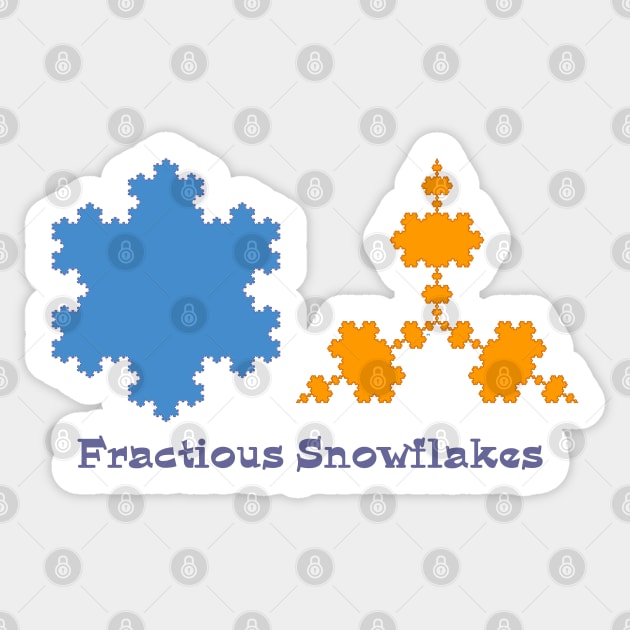 Snowflake Fractals Sticker by candhdesigns